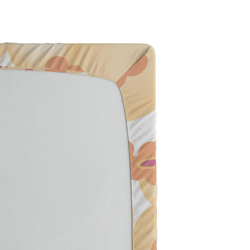 Microfiber Floral Fitted Sheet, Full Fitted Sheet