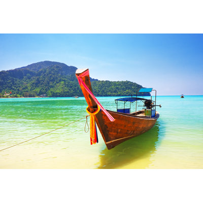 Traditional Wooden Boat by Preto_perola - Wrapped Canvas Print