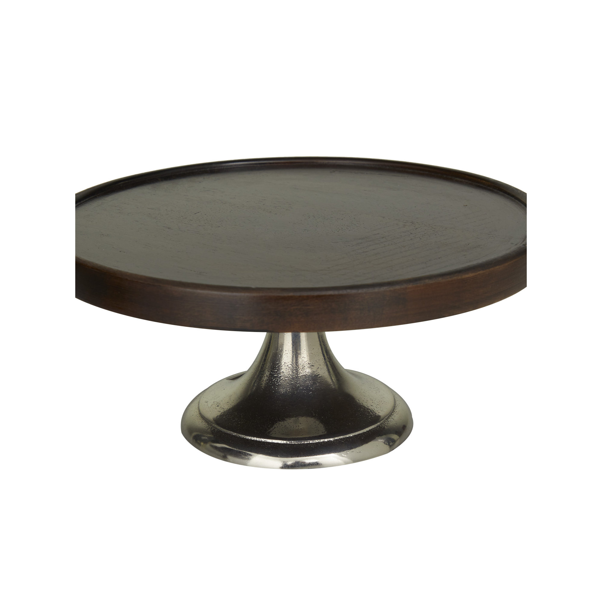 Burrowes 3 Piece Cake Stand Set, Dark Brown/Silver