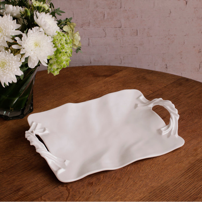 Vida Sasha Rectangle Tray With Handles, 18.25" L x 12.25" W x 2.75" H