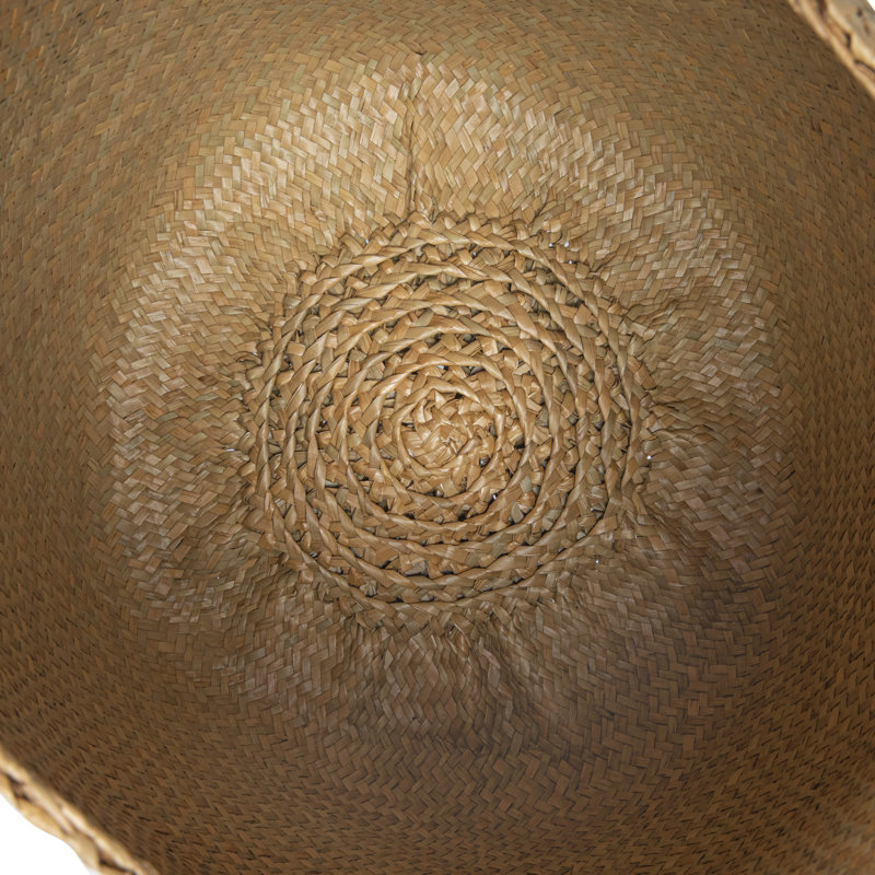 Round Seagrass Storage Baskets with Handles