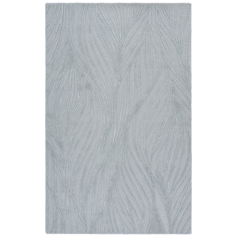 Glamour Hand Tufted Wool; Viscose; Cotton Abstract Indoor Rug, Rectangle 4' x 6'
