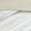 Ensemble de courtepointe en microfibre imprimé 3 pièces taupe / bleu