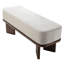 Banc rembourré moderne en chenille de 48 po avec pieds en bois massif Caia-2068968129
