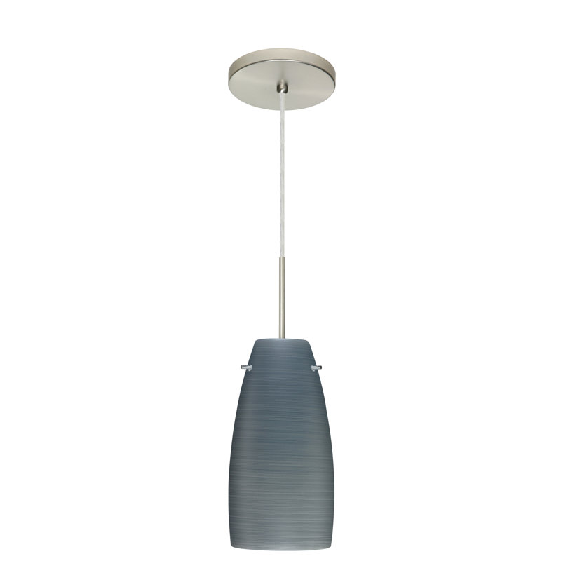 Luminaire suspendu 1 cloche pour une cloche Tao, Titan, Nickel satiné, Incandescent