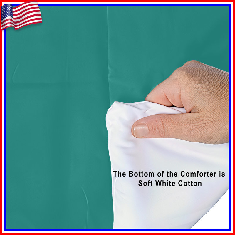 Solid Teal Background Comforter, King