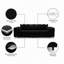 4 Seater Chenille Sofa-1011895492