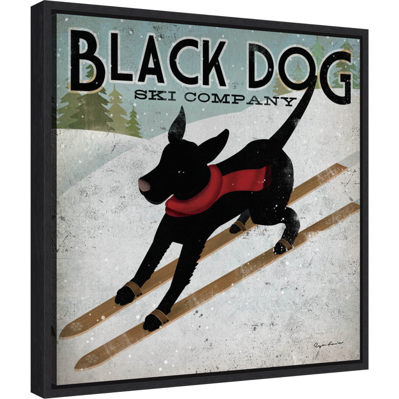 «Black Dog Ski Co» par Ryan Fowler, reproduction d'art graphique sur toile