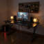 Adjustable Metal Base Computer Desk