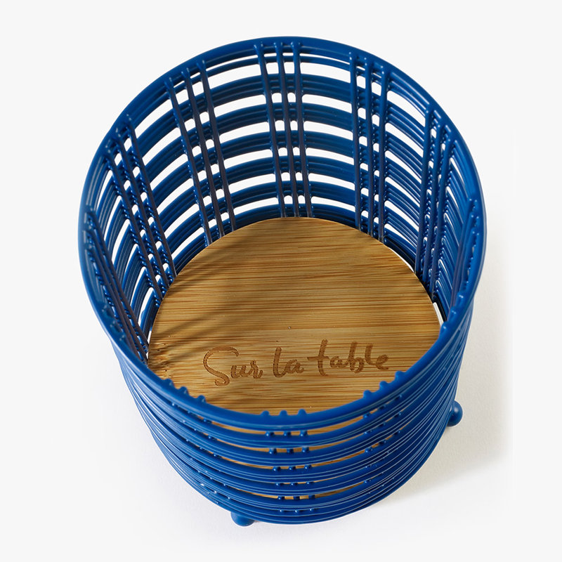 Bamboo Round Utensil Storage Set