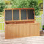 Boîte de rangement en bois 112 gallons pour rangement de coussins de patio et d'outils de jardin-116244686