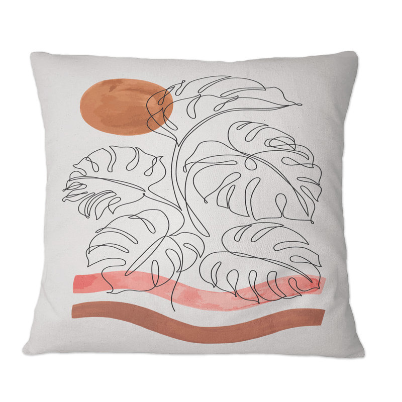 Coussin One Line Art, 16 po x 16 po