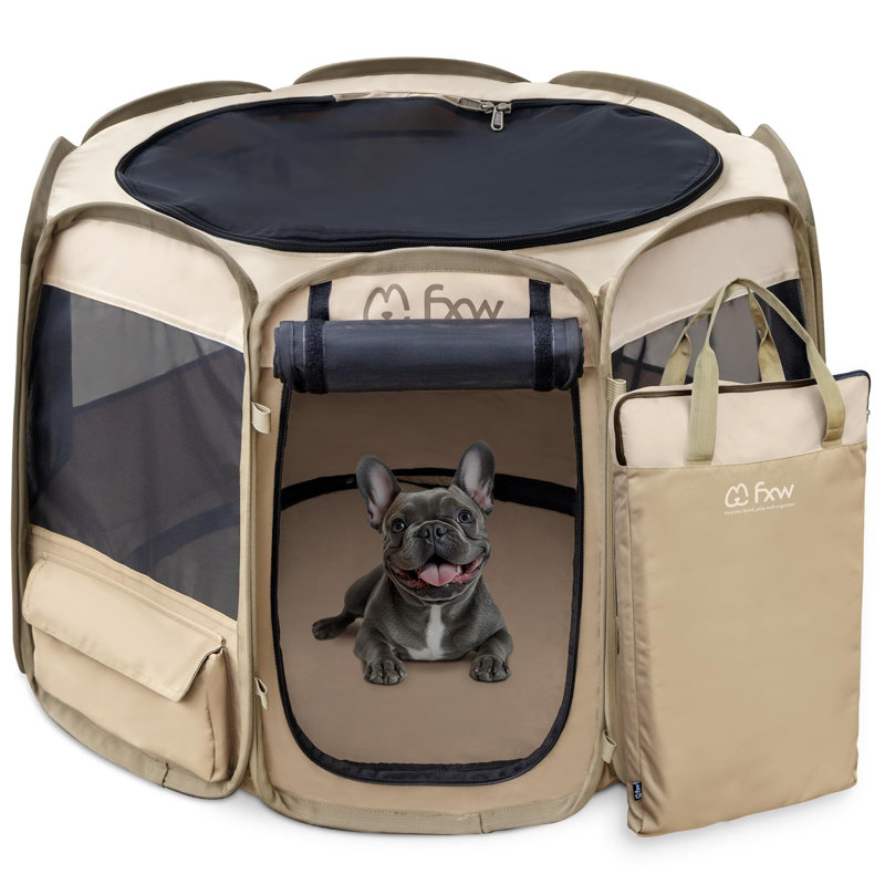 Le parc pour animaux FXW GoTent est conçu pour une utilisation intérieure / extérieure / voyage, convient aux chiots et aux petits chiens, portatif et pliable - brevet en instance, 36 pouces