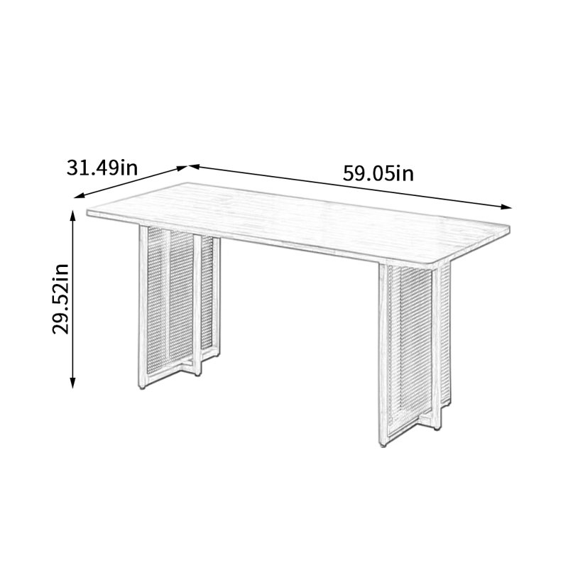 Crispino, H 29,52 po x L 59,05 po x l 31,49 po