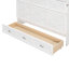 Lit escamotable double avec grands tiroirs, blanc