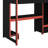 Wood Twin Size Gaming Loft Bed With Built-In Desk, Wardrobe, LED And A Drawer-622806357