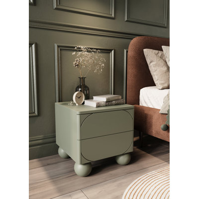 Gahagan 45cm W Manufactured Wood Bedside Table