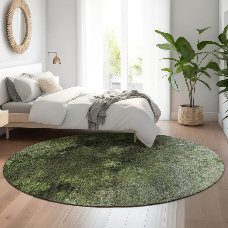 Premium Machine Washable Cerrito AMF590 Green Rug