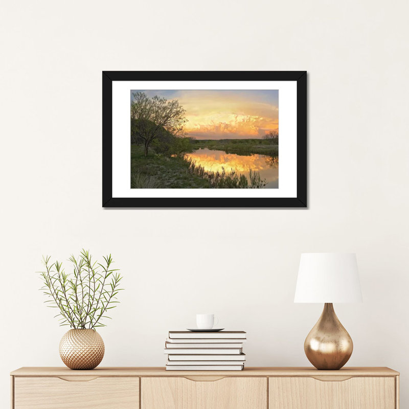 «Storm Clouds over South Llano River, South Llano River State Park, Texas II» par Tim Fitzharris, reproduction sur toile tendue sur châssis