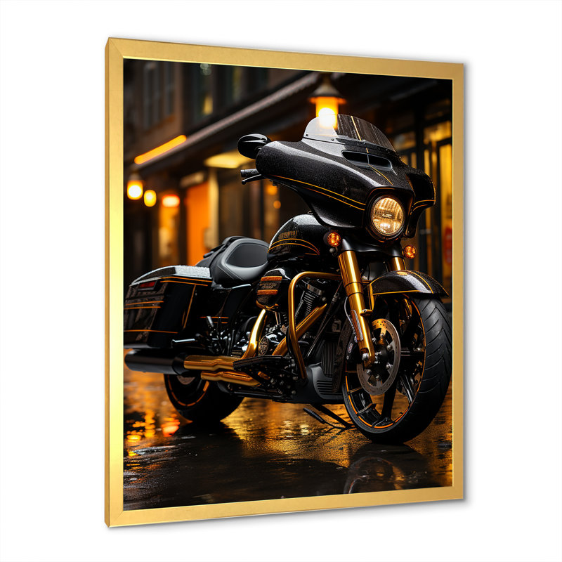 Moto Urban Streetster, Cadre doré simple, H 32 po x l 24 po x P 1 po