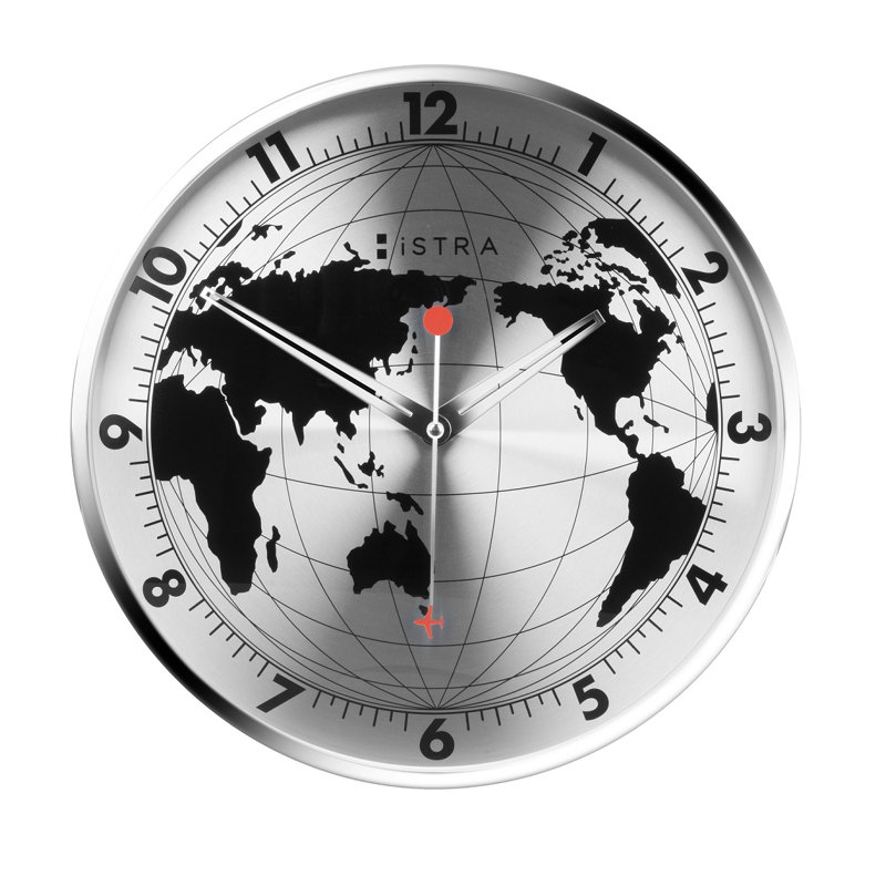 Stainless Steel Wall Clock, Black