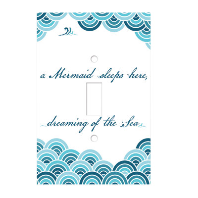 Mermaid Sleeps Here  Single Toggle  Switchplate