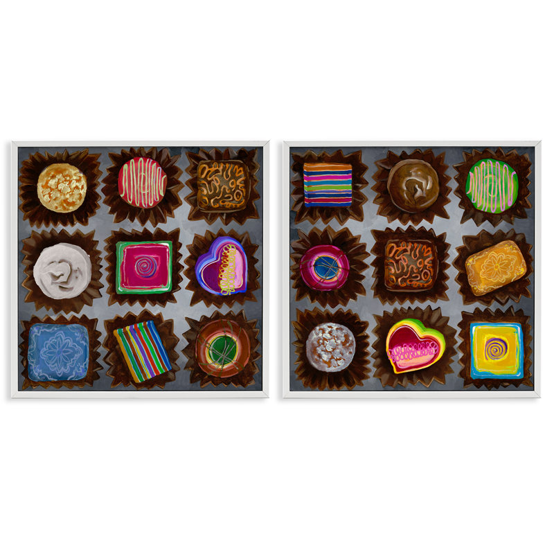 «Divers Chocolate Choice», ensemble de 2 giclées par Liz Jardine, Giclée encadrée blanc bord de mer, H 12 po x l 12 po