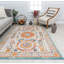 Tapis oriental orange / bleu Bartolo-647499982