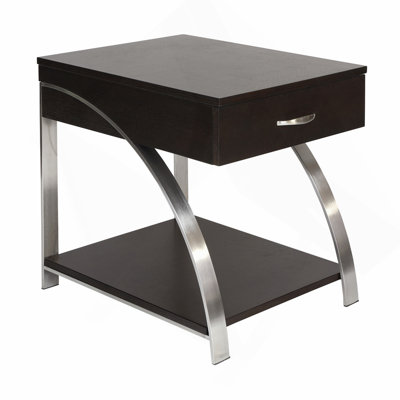 Table de bout Modern Living Furniture 1pc avec tablette inférieure et tiroir