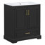 Meuble-lavabo de salle de bain avec lavabo en céramique, tiroirs compartimentés, portes à fermeture en douceur et tablette d'armoire-1296291055-1296290960