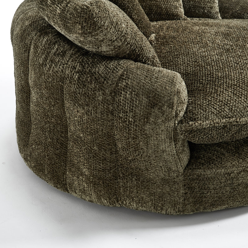 Canapé surdimensionné 55 po, Polyester vert olive