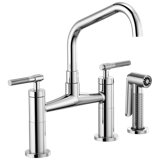 Litze Bridge Faucet with Side Sprayer