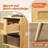Rattan Nightstand With Charging Station, Boho Night Stand,...-814225492
