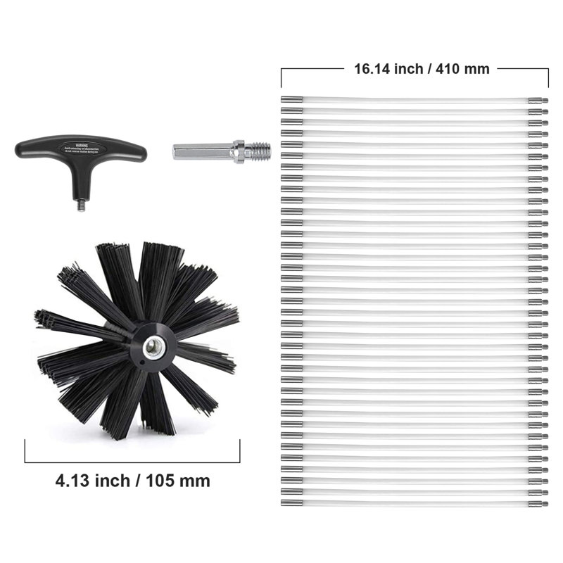 Brosses de nettoyage avec tête remplaçable, H 4,13 po x l 6,02 po x P 597,18 po
