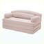 Causeuse convertible 2 places en velours côtelé Canapé-lit futon convertible (rose)