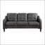 Canapé capitonné gris en microfibre capitonné 1pc