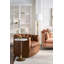 Leather Swivel Tufted Armchair-116635450