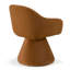 Chaise pivotante en tissu rouille moderne Temeka