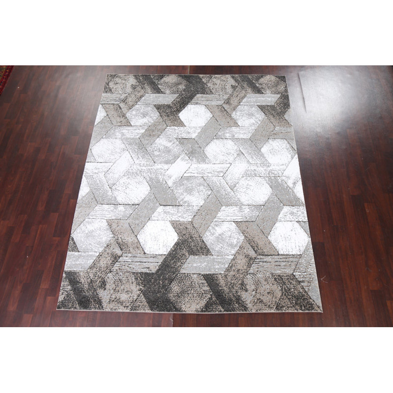 Tapis turc oriental transitionnel Bisma 7 x 10, Rectangle 9 pi 10 po x 13 pi 1 po