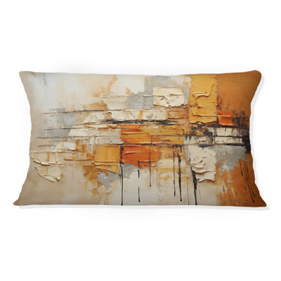 Coussin Orange Impressions III - Abstract Collages
