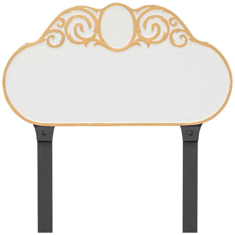 Victorian Arch Lawn Insert, White/Gold