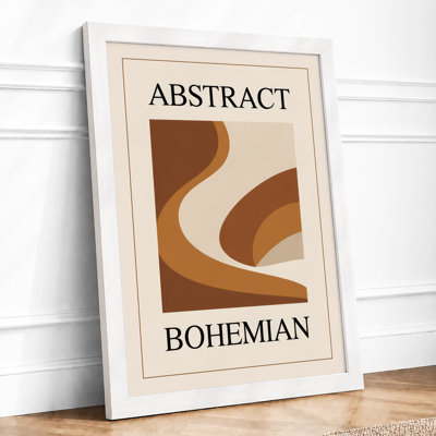 Bohemian Curves Mid-Century 1 Piece Single Picture Frame Wall Art