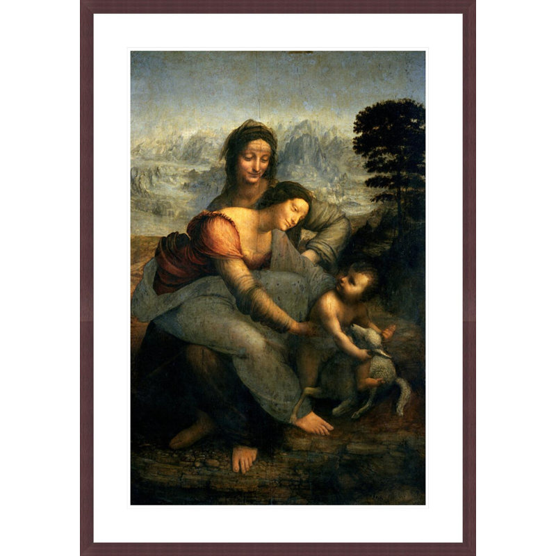 Virgin and Child with St. Anne by Leonardo da Vinci -Framed Giclee Print, H 41,5 po x l 29,58 po