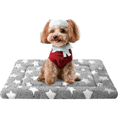 Lit pour petite cage pour chien - tapis de chenil en peluche réversible, lavable à la machine, confort double face (froid / chaud)