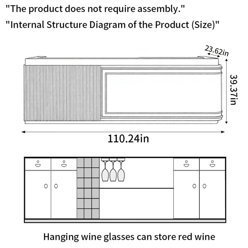 Retro Minimalist Bar Counter – Practical Multi Use for Bars Lounges Pubs and Commercial Entertainment Spaces, Black/Beige
