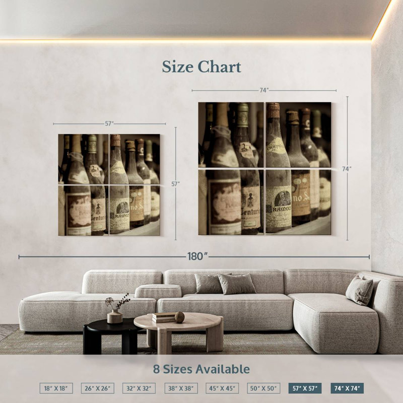 Yarlin Enoteca Cortona, 57" H x 57" W