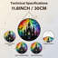 Panneau de vitrail 12 "H Rainbow