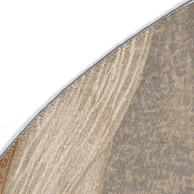 Tapis intérieur et extérieur Sunlit Ripple, Rond 5 pi