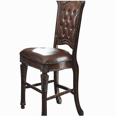 Cherry Bar Stool, with Nailhead Trim (2-piece set)