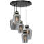 Vanburen 5 - Light Black/Gold Cluster Pendant